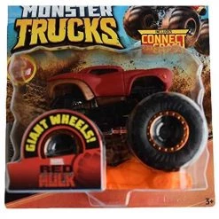 Toy Choo Choo Mattel Hot Wheels Monster Trucks Red Hulk Connect And Crash, 1:64 Scale Red