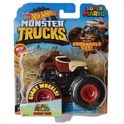 Hot Wheels Monster Trucks Super Mario Donkey Kong 1:64 Scale 30/75 Includes Crushable Car Mattel