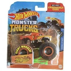 Toy Choo Choo Hot Wheels Monster Trucks Hotweiler Crushable Car, Orange