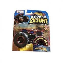 Toy Choo Choo Hot Wheels Monster Trucks Spider-Man Character Vehicle - Connect And Crash Car Included 30/50 1:64 - Red And Black Vehicle With Giant Wheels Mattel