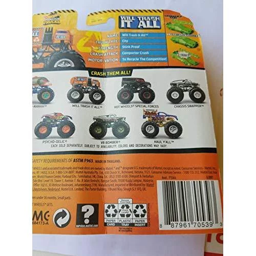 Toy Choo Choo Hot Wheels Monster Trucks Will Trash It All With Crushable Car Mattel 2 Toy Choo Choo Hot Wheels Monster Trucks Will Trash It All With Crushable Car Mattel