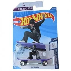 Toy Choo Choo Hot Wheels Olympic Games Tokyo 2020 6/10 Skate Grom 154/250, Purple/Black