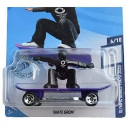 Toy Choo Choo Hot Wheels Olympic Games Tokyo 2020 6/10 Skate Grom 154/250, Purple/Black