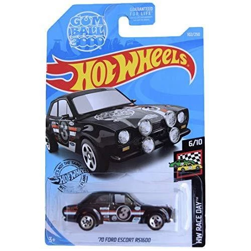 Toy Choo Choo Hot Wheels Race Day Series 6/10 '70 Ford Escort RS1600 102/250, Black 1 Toy Choo Choo Hot Wheels Race Day Series 6/10 '70 Ford Escort RS1600 102/250, Black