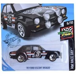 Toy Choo Choo Hot Wheels Race Day Series 6/10 '70 Ford Escort RS1600 102/250, Black