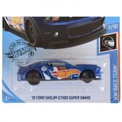 Toy Choo Choo Hot Wheels Race Team 7/10 '10 Ford Shelby GT500 Super Snake 192/250, Blue Mattel