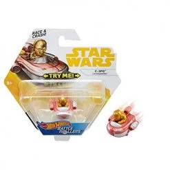 Hot Wheels Star Wars Battle Rollers C-3PO Landspeeder Vehicle 15 Hot Wheels Star Wars Battle Rollers C-3PO Landspeeder Vehicle