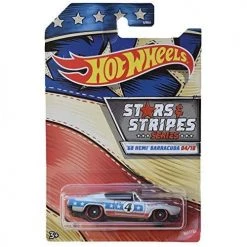 Toy Choo Choo Hot Wheels Stars & Stripes Series '68 Hemi Barracuda 4/10, Silver