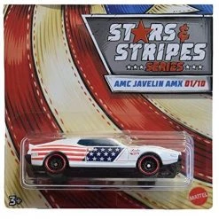 Hot Wheels Stars & Stripes Series AMC Javelin AMX 1/10, White Mattel