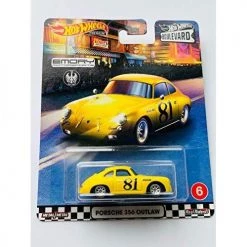 Toy Choo Choo Hot Wheels Boulevard Series Emory Motorsports Porsche 356 Outlaw, Yellow