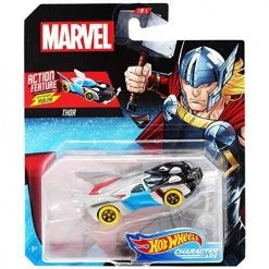 Toy Choo Choo Hot Wheels Character Cars Marvel Thor With Swinging Mjolnir Action Feature