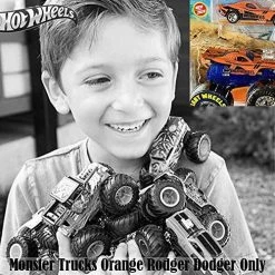 Toy Choo Choo Hot Wheels Monster Trucks 2020 With Free Diecast Car, Orange Rodger Dodger 1:64 Scale 8 Toy Choo Choo Hot Wheels Monster Trucks 2020 With Free Diecast Car, Orange Rodger Dodger 1:64 Scale
