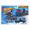 Toy Choo Choo Hot Wheels Super Rigs Stuntin' Semi With Detachable Ramp Trailer And Car - Blue Stunt Team