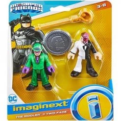 Toy Choo Choo Imaginext Fisher-Price DC Super Friends The Riddler And Two Face Figures, Multicolor (GBL90) DC Comics