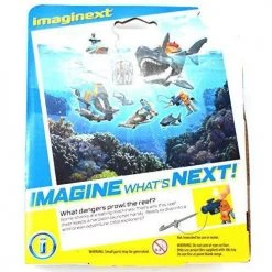 Toy Choo Choo Imaginext Reef Diver, Harpoon Launcher And Shark - 2.5 Inch Figure