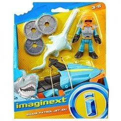 Toy Choo Choo Fisher-Price Imaginext Shark Patrol Jet-Ski, Sawfish And Diver 2.5 Inch Figure