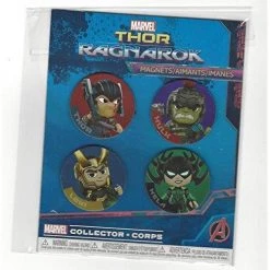Toy Choo Choo Marvel Thor Ragnarok 4 Pack Magnets Thor, Hulk, Loki And Hela