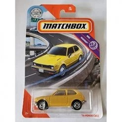 Toy Choo Choo Matchbox '76 Honda CVCC MBX Highway 1:64 Scale Yellow 45/100