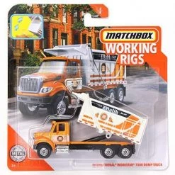 Toy Choo Choo Mattel Matchbox Working Rigs International Workstar 7500 Dump Truck, Orange Malik
