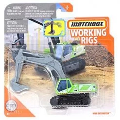 Toy Choo Choo Matchbox Working Rigs MBX Excavator, Green Mattel
