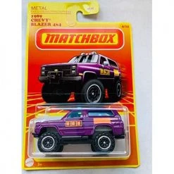 Toy Choo Choo MBX Matchbox 2020 Retro Series 4/12, 1989 Chevy Blazer 4X4 Purple Fisher-Price
