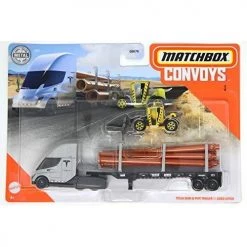 Toy Choo Choo Mattel MBX Matchbox Convoys Tesla Semi And Pipe Trailer With Load Lifter