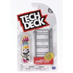 Spin Master Tech Deck Fingerboards TD Street Hits Bike Rack And Enjoi Skateboards Panda Negative Space Tie Dye Complete Deck