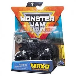 Toy Choo Choo Monster Jam 2020 Spin Master 1:64 Diecast Monster Truck With Wristband: Maximum Destruction MAX D Black