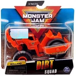 Monster Jam Dirt Squad 1:64 Scale, Orange Rolland Spin Master