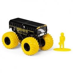Monster Jam Higher Education Black Monster Truck School Bus Yellow Wheels Spin Master