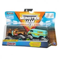 Toy Choo Choo Monster Jam, Official Scooby Doo Vs. Mysterty Machine Die-Cast Monster Trucks, 1:64 Scale, 2 Pack Spin Master