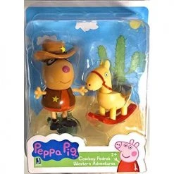 Toy Choo Choo Peppa Pig Cowboy Pedro’s Western Adventures Figure And Rocking Horse Accessory Gift Toy Easter Holiday