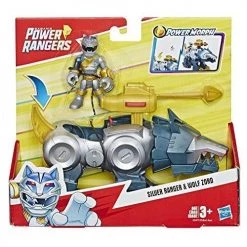 Toy Choo Choo Hasbro Playskool Heroes Power Rangers Silver Ranger & Wolf Zord 2 Pack