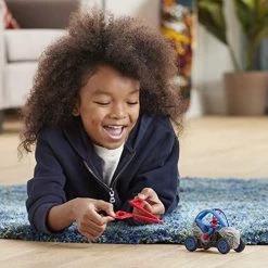 Toy Choo Choo Spider-Man Marvel Spider-Ham Stunt Vehicle 6-Inch-Scale Super Hero Action Figure And Vehicle Toy Great Kids For Ages 4 And Up