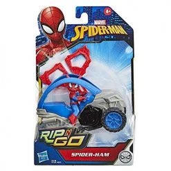 Toy Choo Choo Spider-Man Marvel Spider-Ham Stunt Vehicle 6-Inch-Scale Super Hero Action Figure And Vehicle Toy Great Kids For Ages 4 And Up