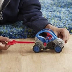 Toy Choo Choo Spider-Man Marvel Spider-Ham Stunt Vehicle 6-Inch-Scale Super Hero Action Figure And Vehicle Toy Great Kids For Ages 4 And Up