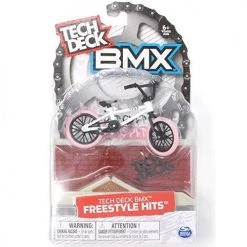 Tech Deck BMX Freestyle Hits Cult White And Pink Finger Bike With Brick Wall Obstacle Spin Master