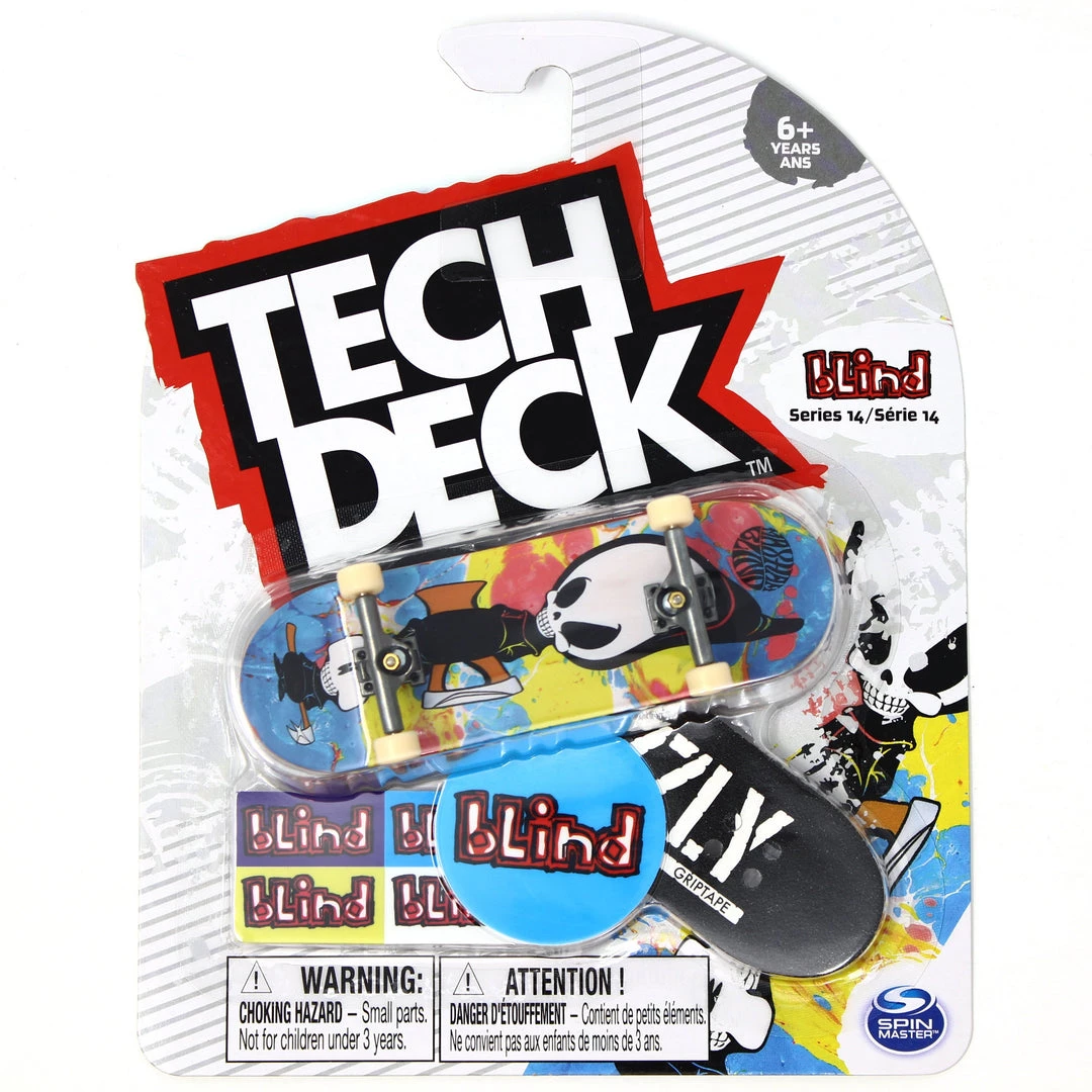 Tech Deck Series 14 Blind Skateboards Jordan Maxham Psychadelic Reaper Fingerboard With Grizzly Griptape Spin Master 1 Tech Deck Series 14 Blind Skateboards Jordan Maxham Psychadelic Reaper Fingerboard With Grizzly Griptape Spin Master