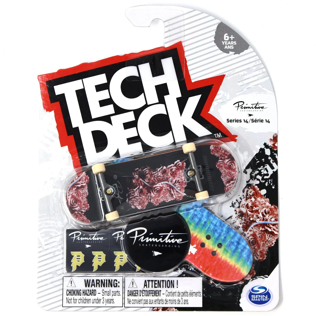 Spin Master Tech Deck Series 14 Primitive Skateboards Paul Rodriguez No Lies Fingerboard - PRod Red Roses With Grizzly Griptape 1 Spin Master Tech Deck Series 14 Primitive Skateboards Paul Rodriguez No Lies Fingerboard - PRod Red Roses With Grizzly Griptape