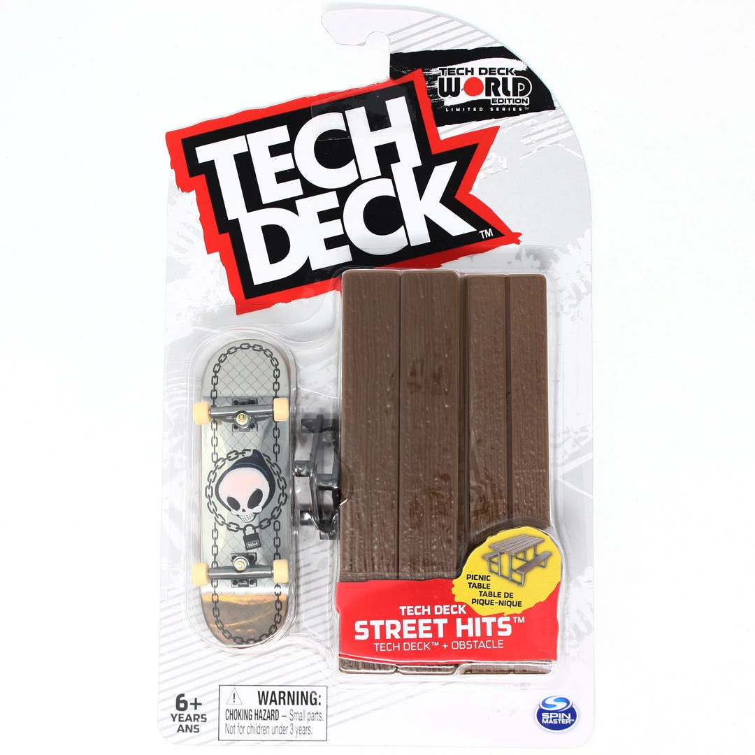 Tech Deck Street Hits World Edition Limited Series Blind Skateboards Reaper Chain Silver Foil Fingerboard And Picnic Table Obstacle Spin Master 1 Tech Deck Street Hits World Edition Limited Series Blind Skateboards Reaper Chain Silver Foil Fingerboard And Picnic Table Obstacle Spin Master