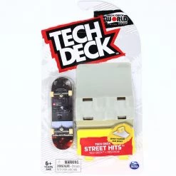 Tech Deck Street Hits World Edition Limited Series HOPPS Skateboards Josh Stewart 16mm Moving Fingerboard And Jersey Barrier Obstacle