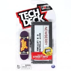 Spin Master Tech Deck Street Hits World Edition Limited Series Thank You Logo Fingerboard & School Sign Obstacle